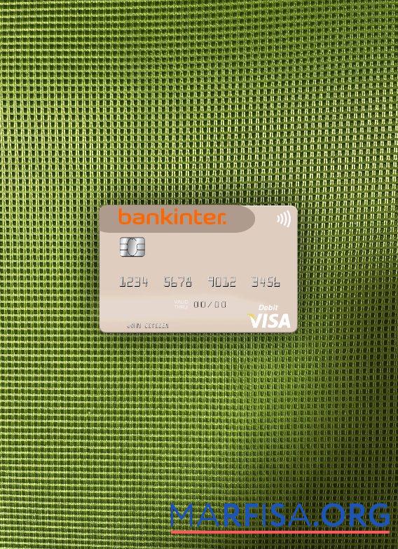 Printable Spain Bankinter visa debit card photolook front download for verification